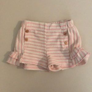 Zara Pink and Creme Striped Shorts